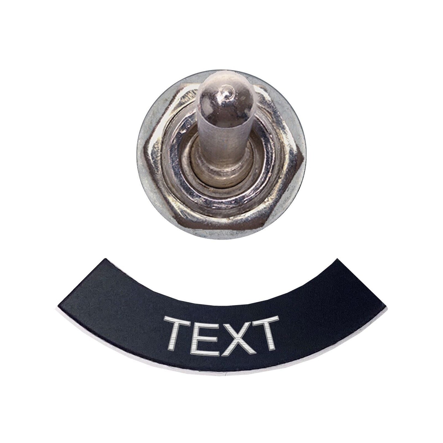 Half Circle Black - Toggle Switch Tag Tab Labels Classic Car Boat - Classic Gent