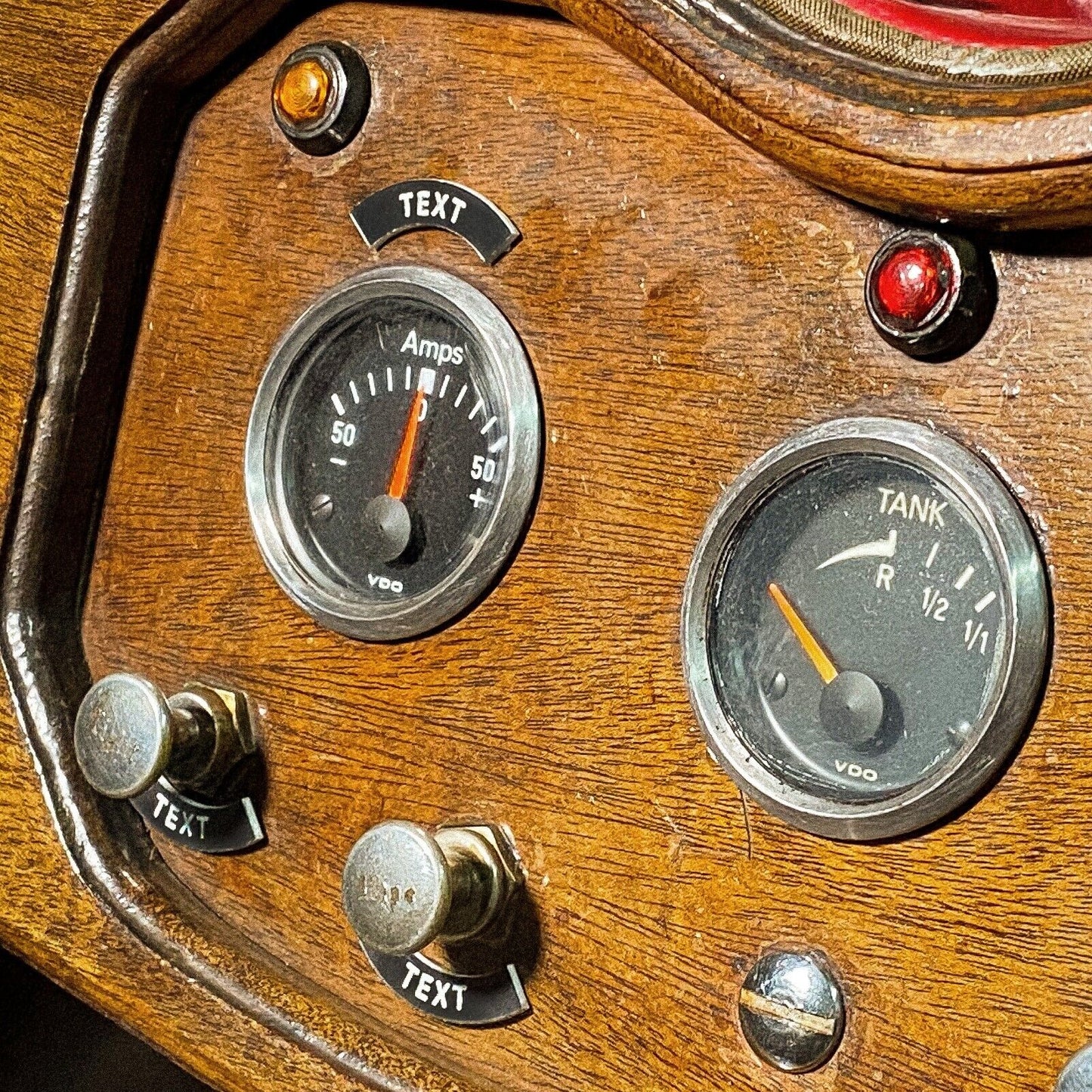 Half Circle Red- Toggle Switch Tag Tab Labels Classic Car Boat - Classic Gent