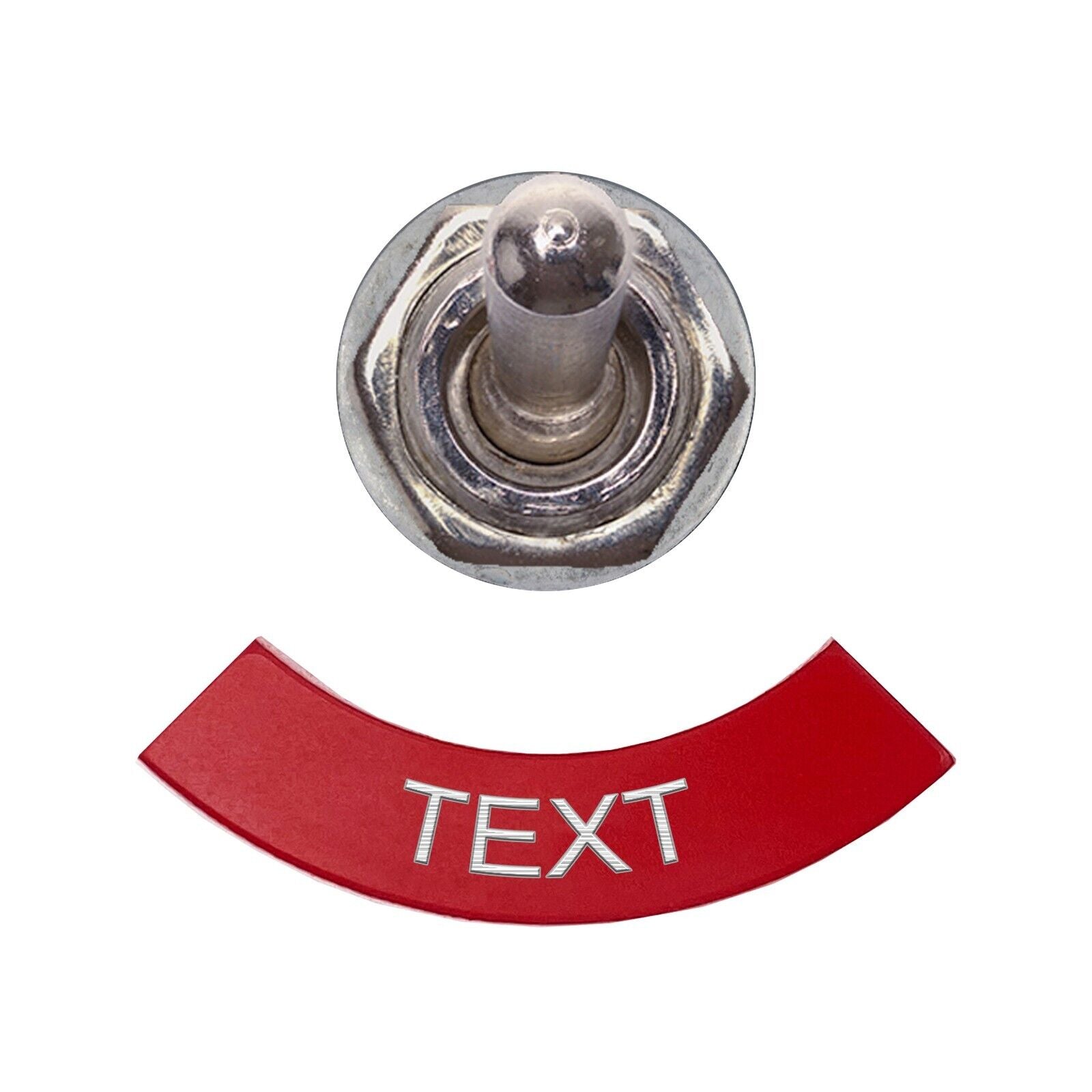 Half Circle Red- Toggle Switch Tag Tab Labels Classic Car Boat - Classic Gent
