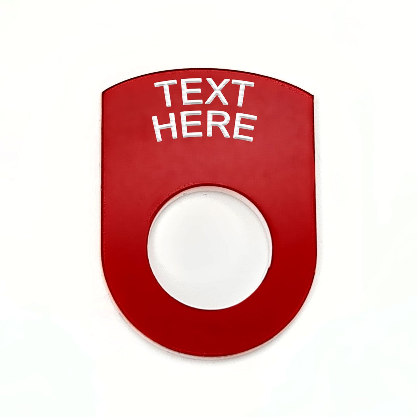 Text Above Red - Toggle Switch Tag Tab Labels Classic Car Boat - Classic Gent