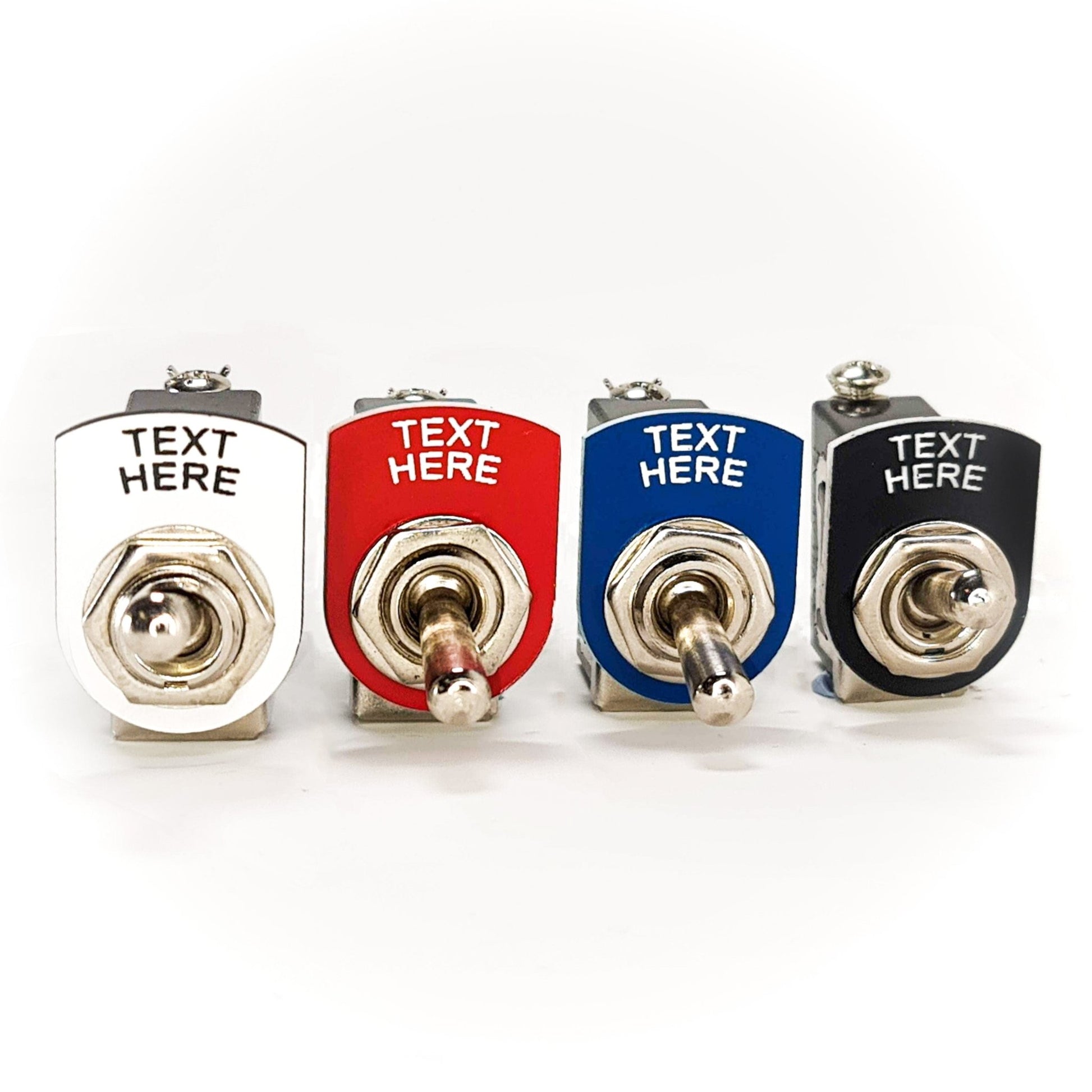 Text Above Yellow - Toggle Switch Tag Tab Labels Classic Car Boat - Classic Gent