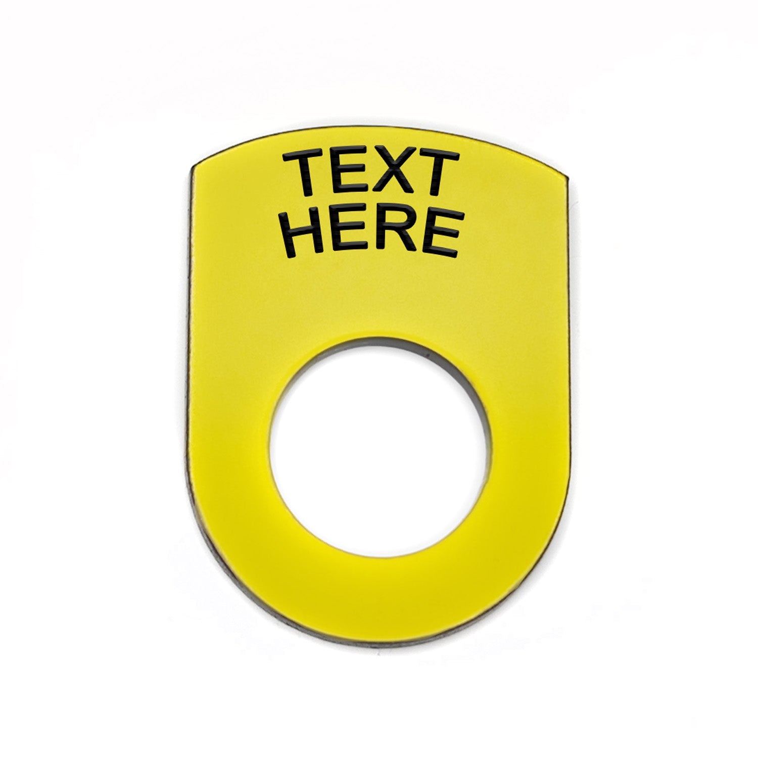 Text Above Yellow - Toggle Switch Tag Tab Labels Classic Car Boat - Classic Gent