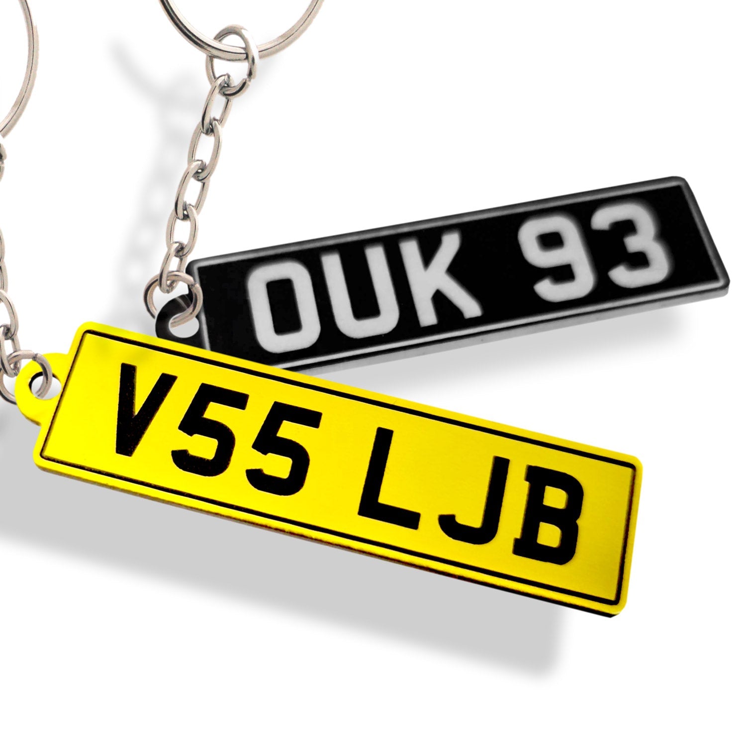 Uk Car Registration keyrings, Personalised Classic Gent