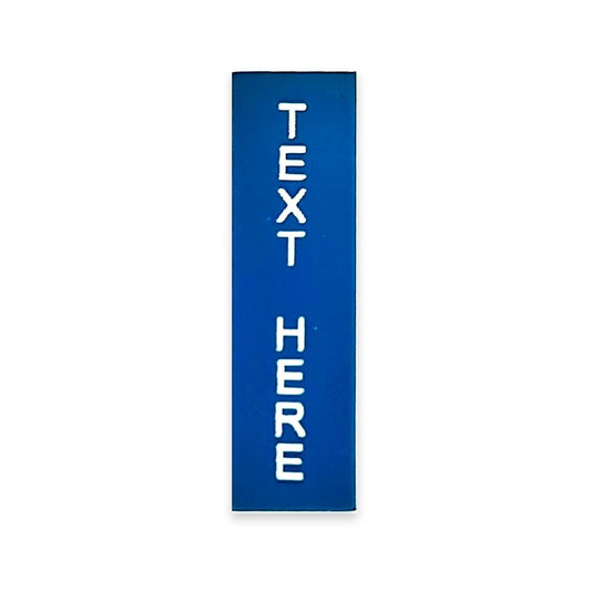 Vertical Blue - Toggle Switch Tag Labels (3M Backed)