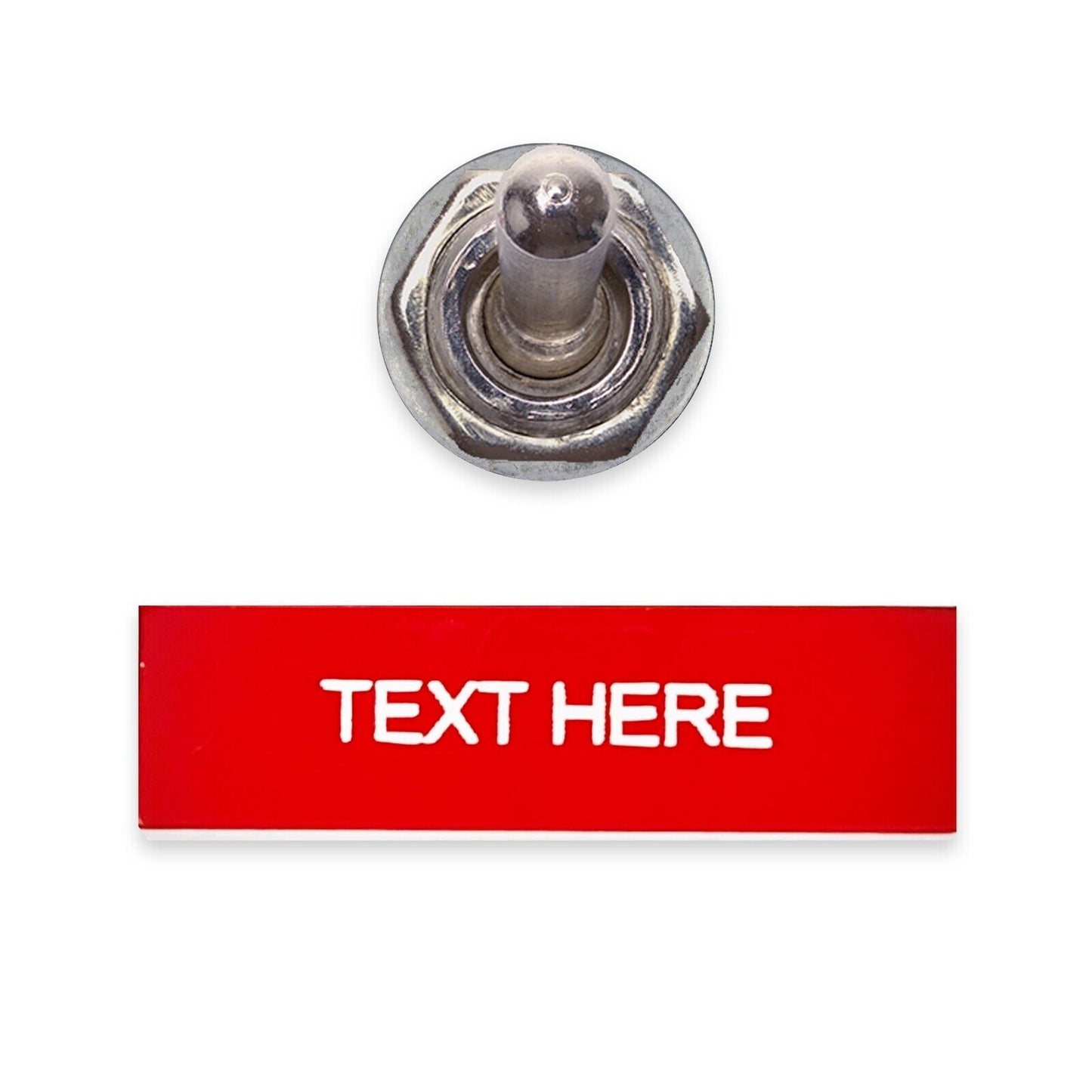 Rectangular Black - Toggle Switch Tag Labels (3M Backed)