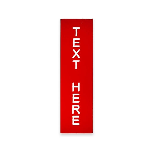 Vertical Red - Toggle Switch Tag Labels (3M Backed)