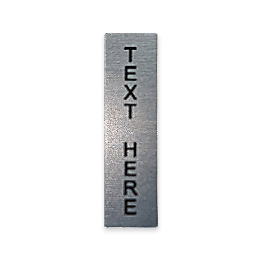Vertical Silver - Toggle Switch Tag Labels (3M Backed)
