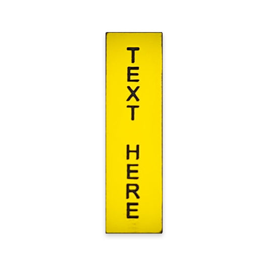 Vertical Yellow - Toggle Switch Tag Labels (3M Backed)
