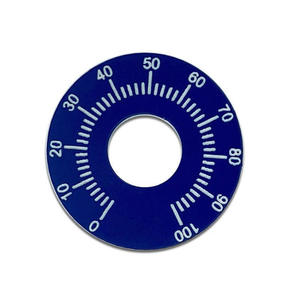Circle Blue- Dial Switch Tag 1-100 - Classic Gent