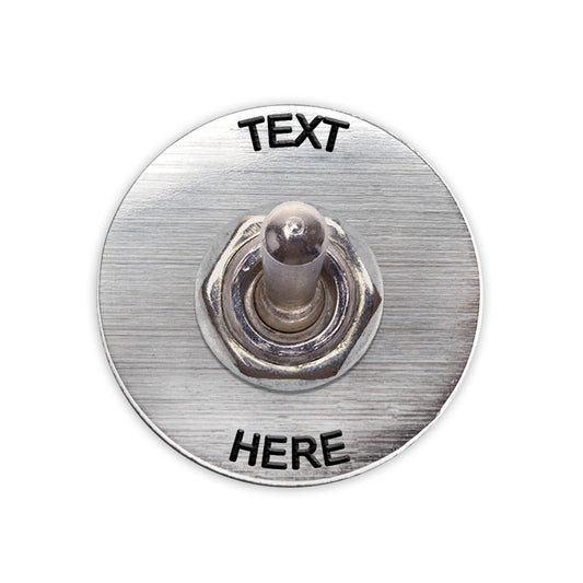 Circle Silver - Toggle Switch Tag Tab Labels Classic Car Boat - Classic Gent