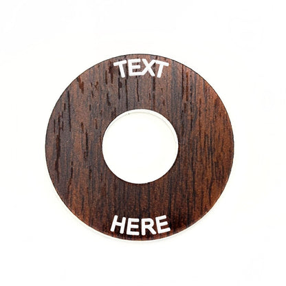 Circle Walnut - Toggle Switch Tag Tab Labels Classic Car Boat - Classic Gent