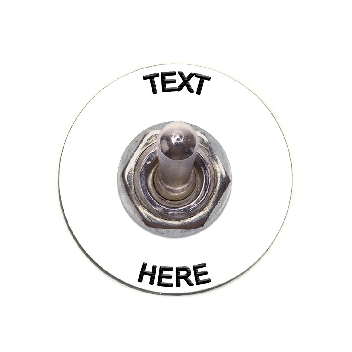 Circle White - Toggle Switch Tag Tab Labels Classic Car Boat - Classic Gent