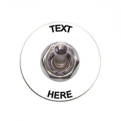 Circle White - Toggle Switch Tag Tab Labels Classic Car Boat - Classic Gent