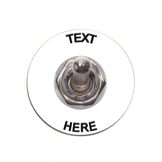 Circle White - Toggle Switch Tag Tab Labels Classic Car Boat - Classic Gent