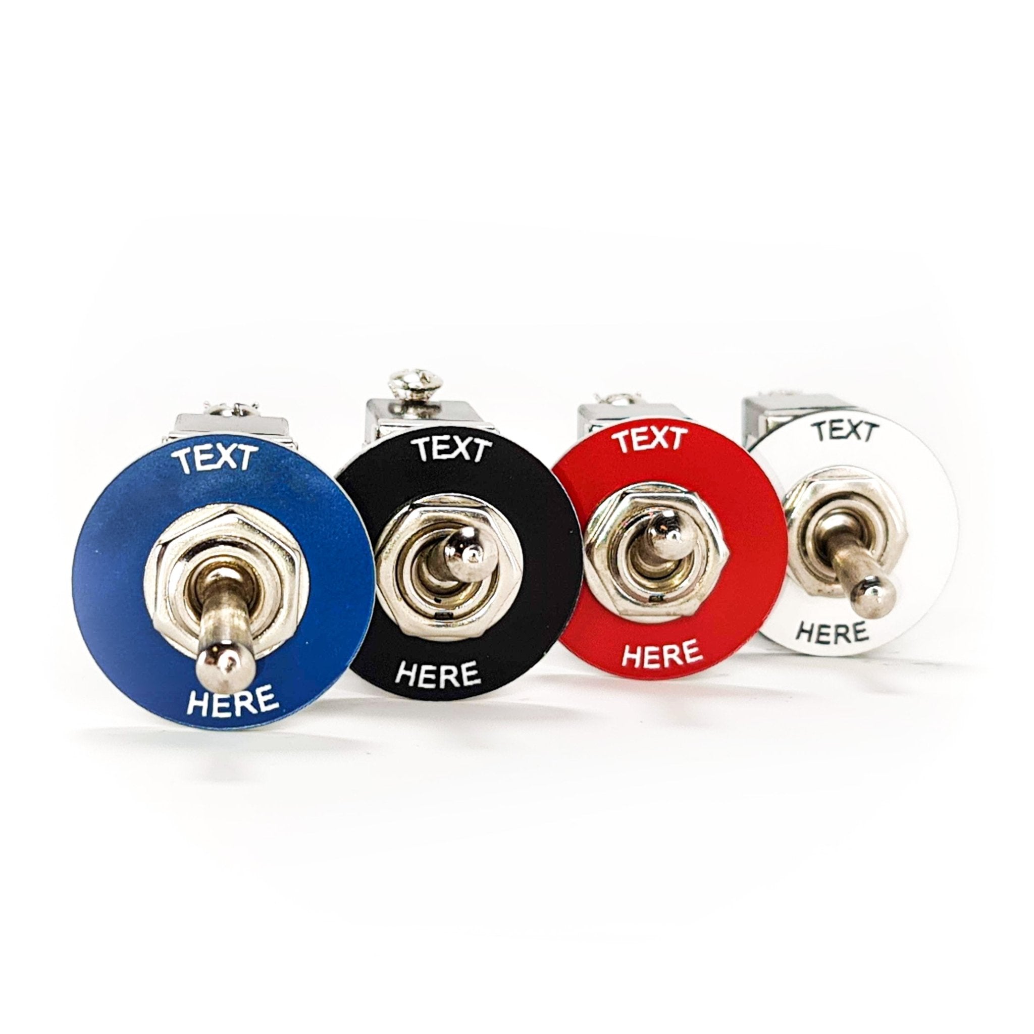 Circle White - Toggle Switch Tag Tab Labels Classic Car Boat - Classic Gent