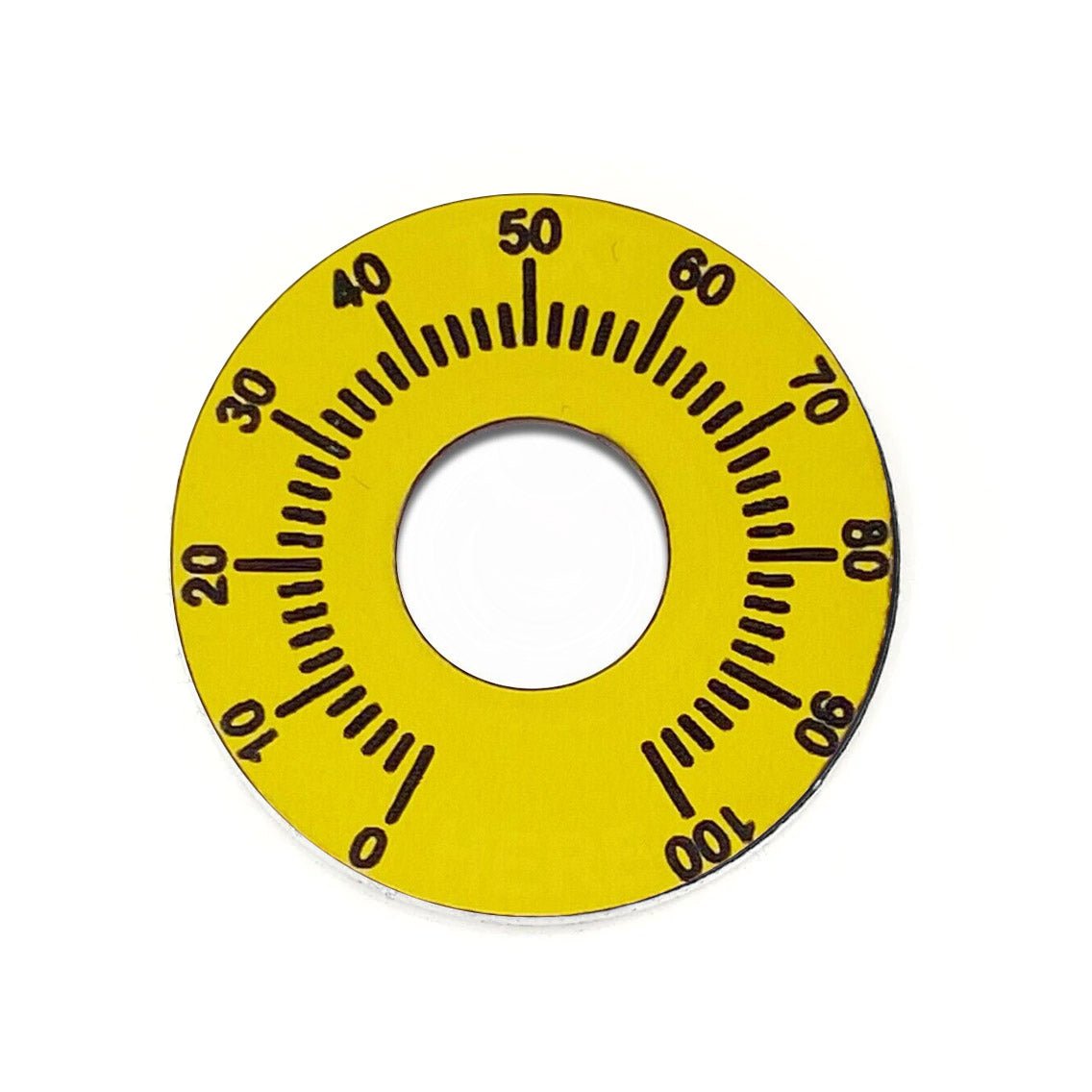 Circle Yellow - Dial Switch Tag 1-100 - Classic Gent