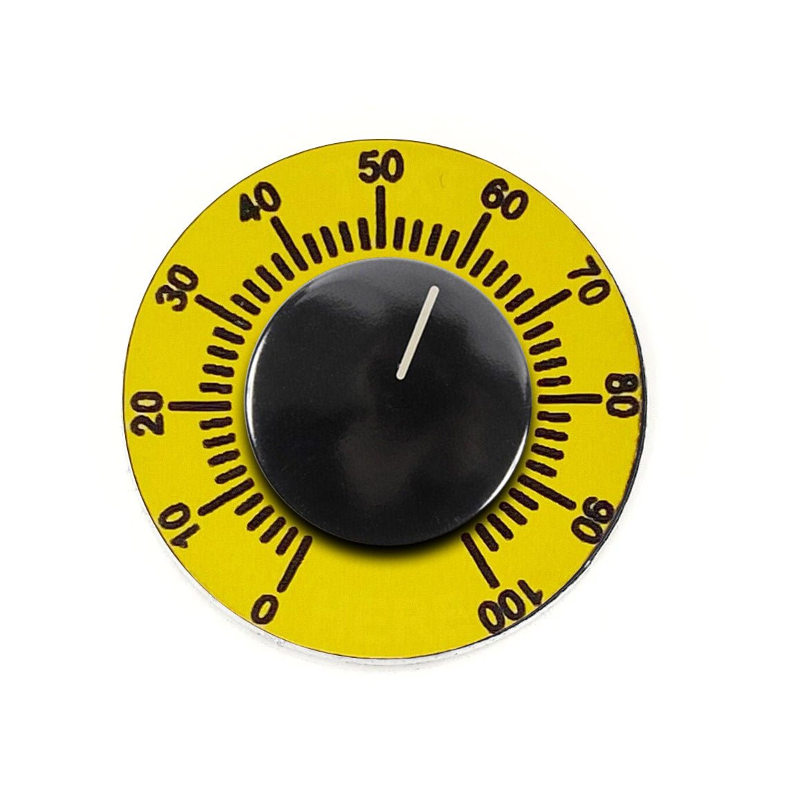 Circle Yellow - Dial Switch Tag 1-100 - Classic Gent