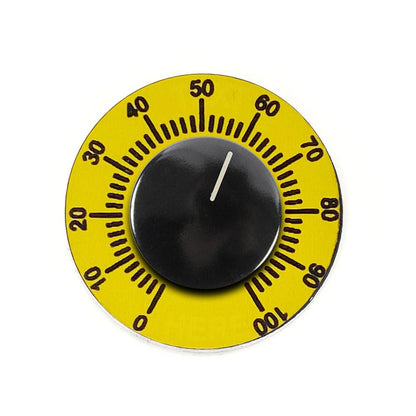 Circle Yellow - Dial Switch Tag 1-100 - Classic Gent