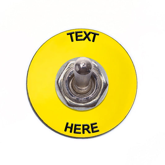 Circle Yellow - Toggle Switch Tag Tab Labels Classic Car Boat - Classic Gent