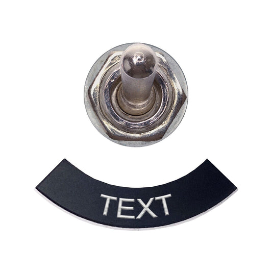 Half Circle Black - Toggle Switch Tag Tab Labels Classic Car Boat - Classic Gent