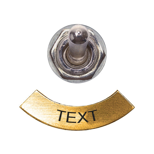 Half Circle Gold - Toggle Switch Tag Tab Labels Classic Car, Boat, Plane - Classic Gent