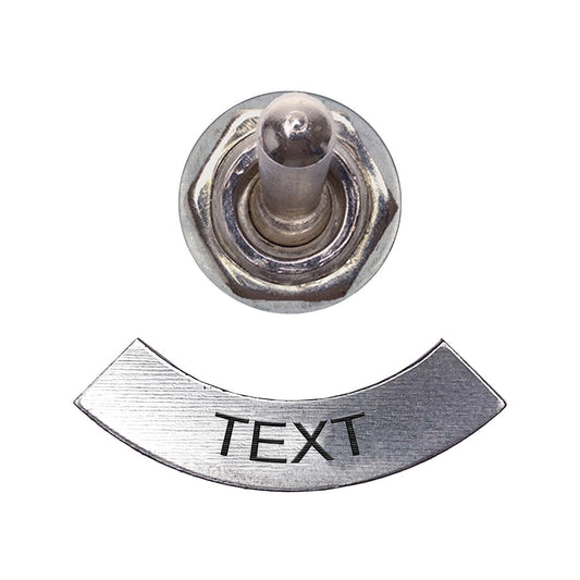 Half Circle Silver - Toggle Switch Tag Tab Labels Classic Car Boat - Classic Gent