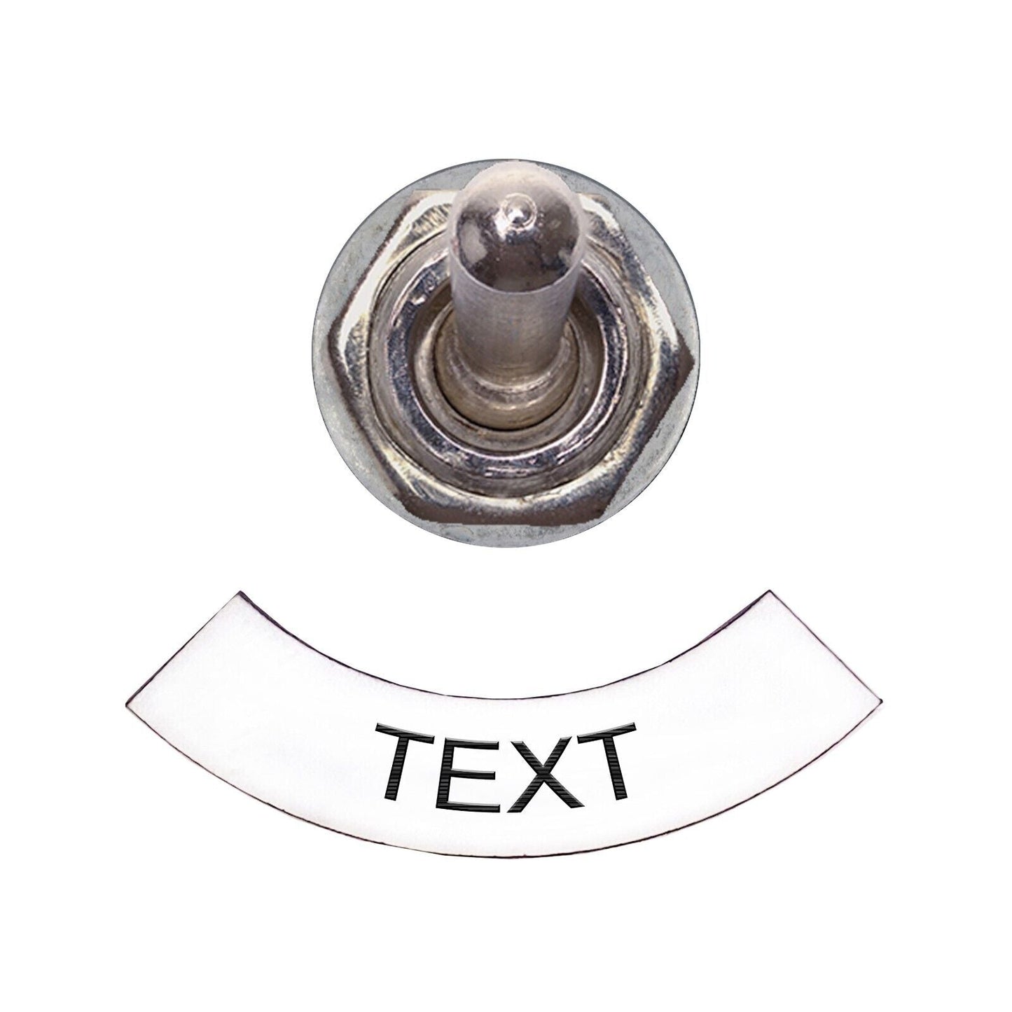 Half Circle White - Toggle Switch Tag Tab Labels Classic Car Boat - Classic Gent