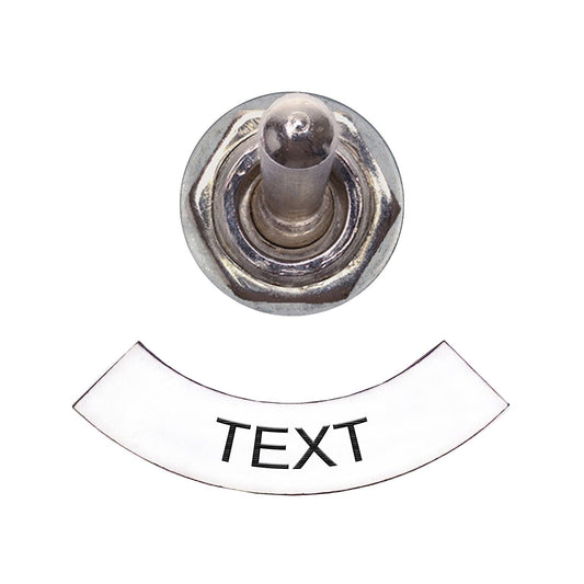 Half Circle White - Toggle Switch Tag Tab Labels Classic Car Boat - Classic Gent