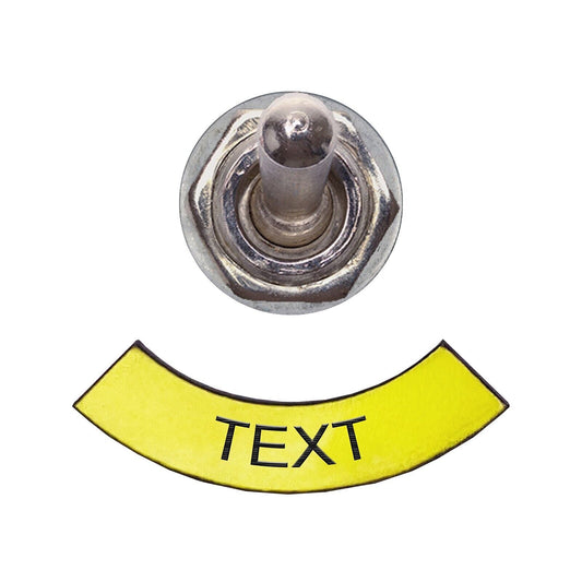 Half Circle Yellow- Toggle Switch Tag Tab Labels Classic Car, Boat, Plane - Classic Gent