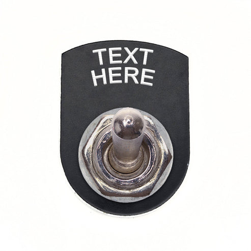 Text Above Black - Toggle Switch Tag Tab Labels Classic Car Boat ...