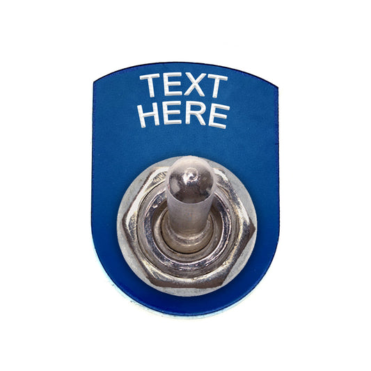 Text Above Blue - Toggle Switch Tag Tab Labels Classic Car Boat - Classic Gent
