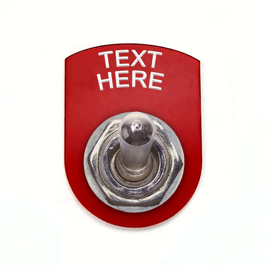 Text Above Red - Toggle Switch Tag Tab Labels Classic Car Boat - Classic Gent