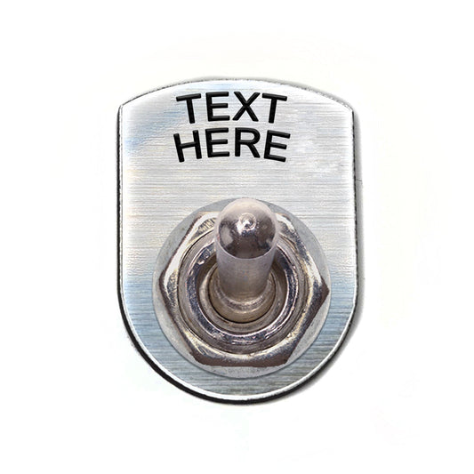 Text Above Silver - Toggle Switch Tag Tab Labels Classic Car Boat - Classic Gent