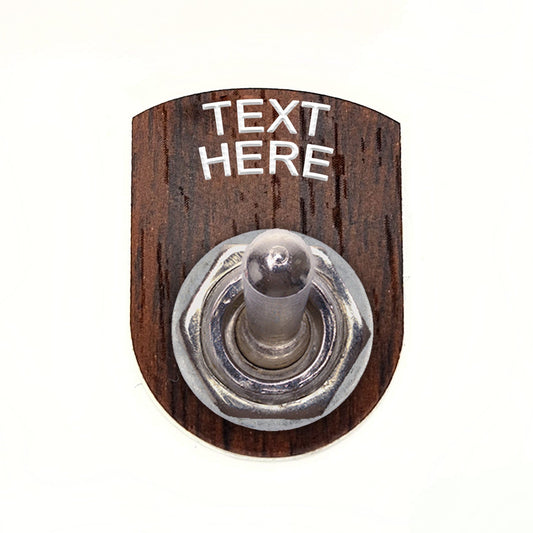 Text Above Walnut - Toggle Switch Tag Tab Labels Classic Car Boat - Classic Gent