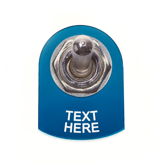 Text Below Blue - Toggle Switch Tag Tab Labels Classic Car Boat - Classic Gent