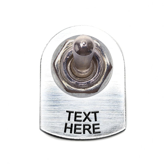 Text Below Silver - Toggle Switch Tag Tab Labels Classic Car Boat - Classic Gent