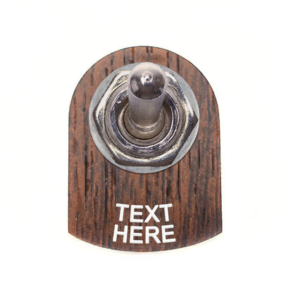 Text Below Walnut - Toggle Switch Tag Tab Labels Classic Car Boat - Classic Gent