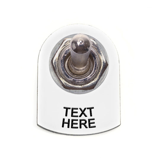 Text Below White - Toggle Switch Tag Tab Labels Classic Car Boat - Classic Gent