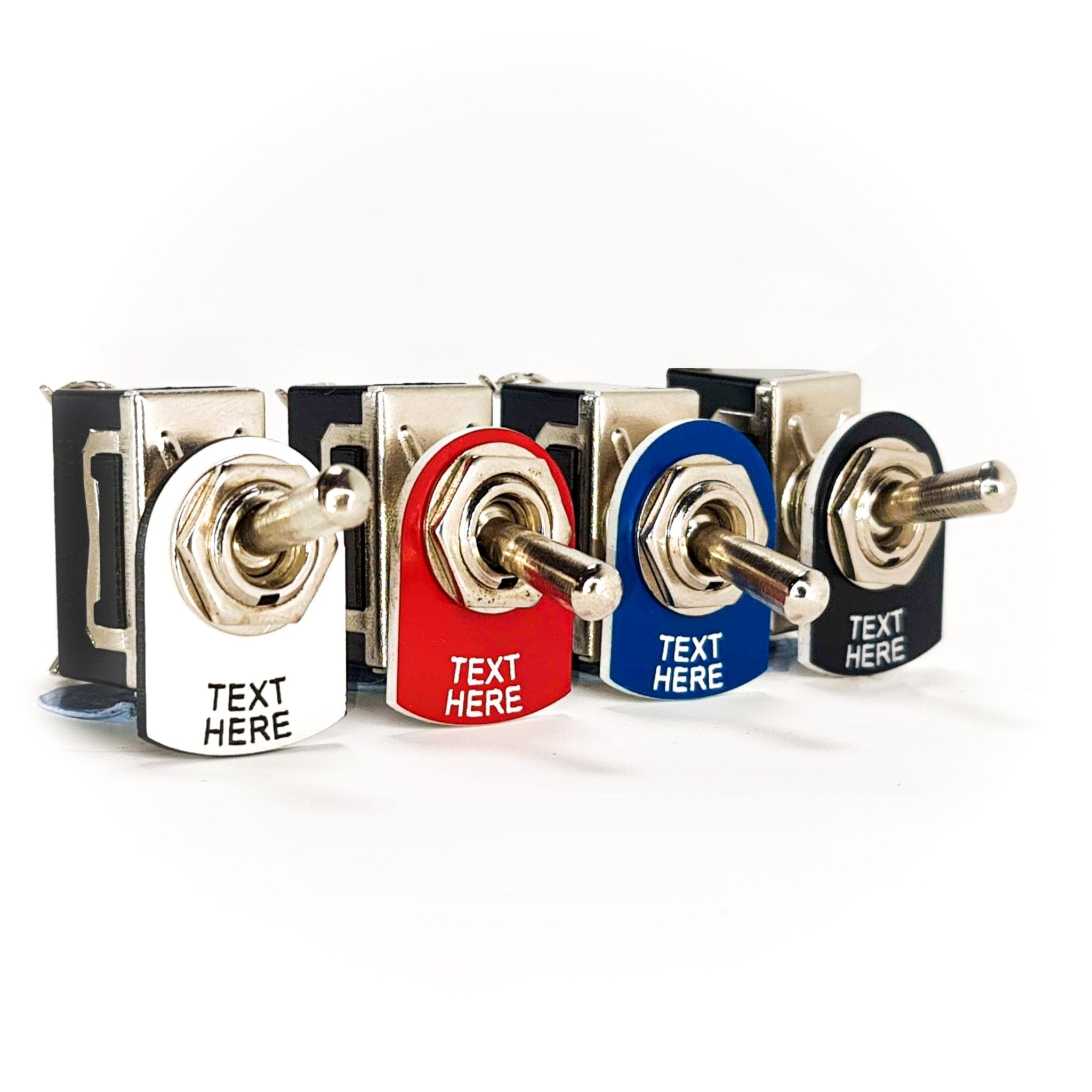 Text Below Yellow - Toggle Switch Tag Tab Labels Classic Car Boat ...